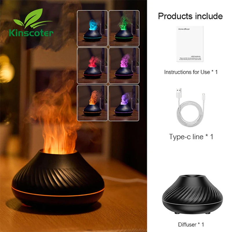 Volcanic Aroma Diffuser 130ml USB Air Humidifier