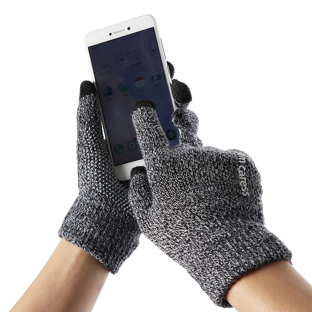 Thick Knitted Gloves For Men & Women, Phone Screen Touch