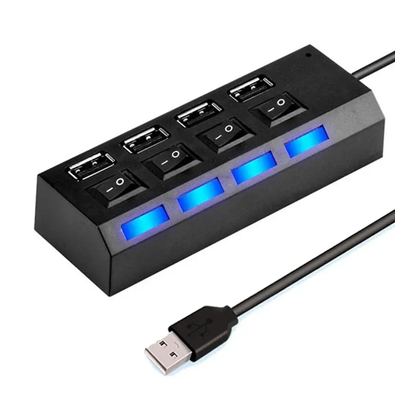 High Speed USB Hub 2.0 Adapter Expander Multi USB Charging Station