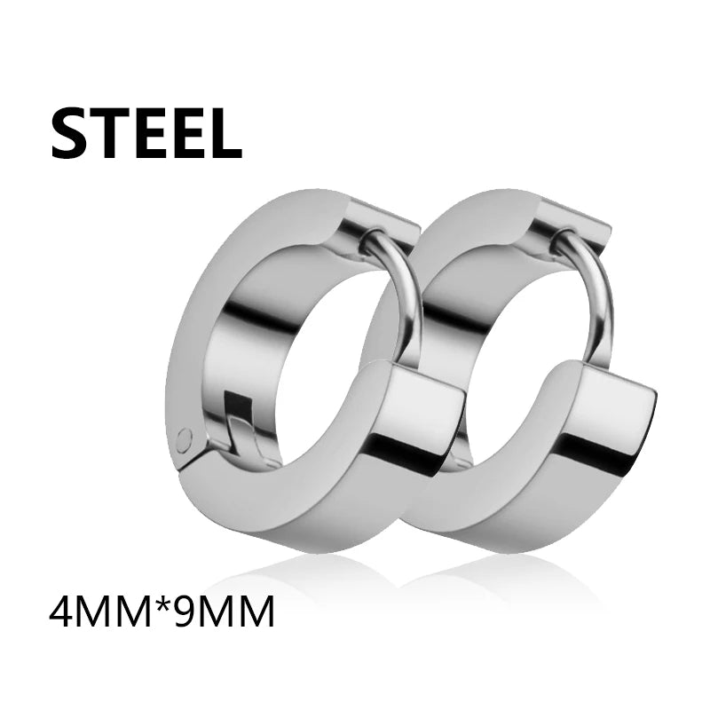 Men's 1 Pairs Stainless Steel Earrings