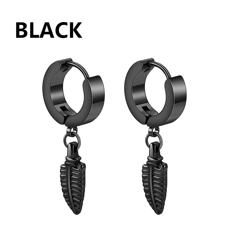 Men's 1 Pairs Stainless Steel Earrings