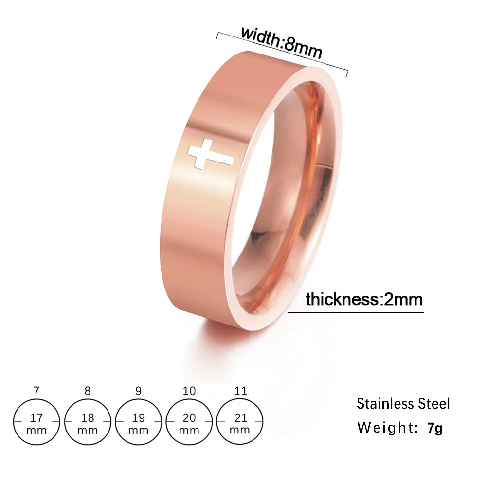 Men's Cross Stainless Steel Ring