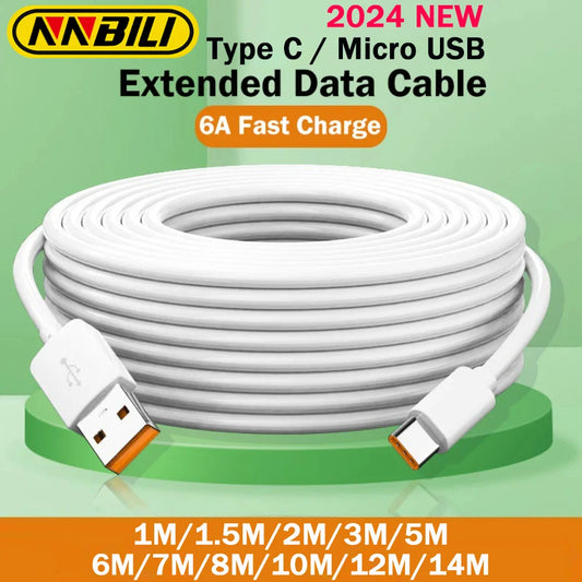 1M-14M Extra Long Micro/Type C USB