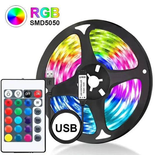 SMD5050 1M/2M/3M USB LED Strip Light TV DC5V LED