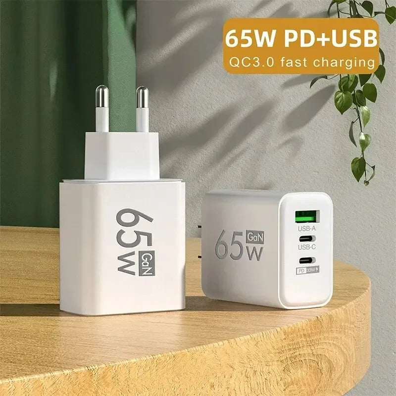 Fast Charging 65W USB Type C Charger PD 3.0