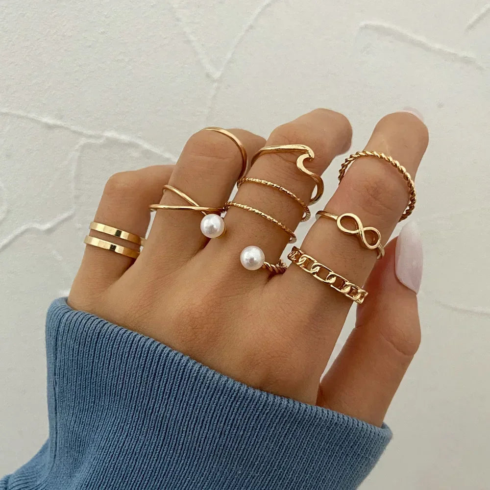 Women's 10 Pcs Rings