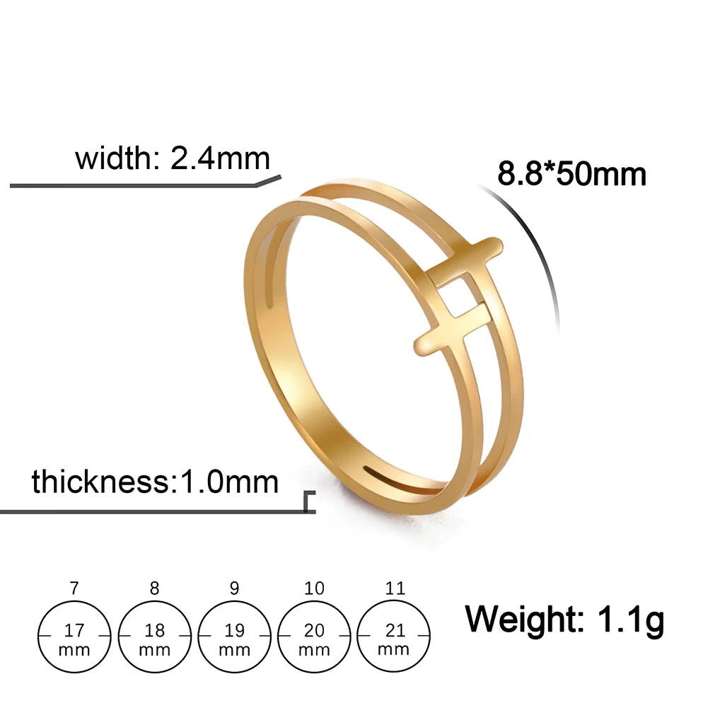 Men's Cross Stainless Steel Ring