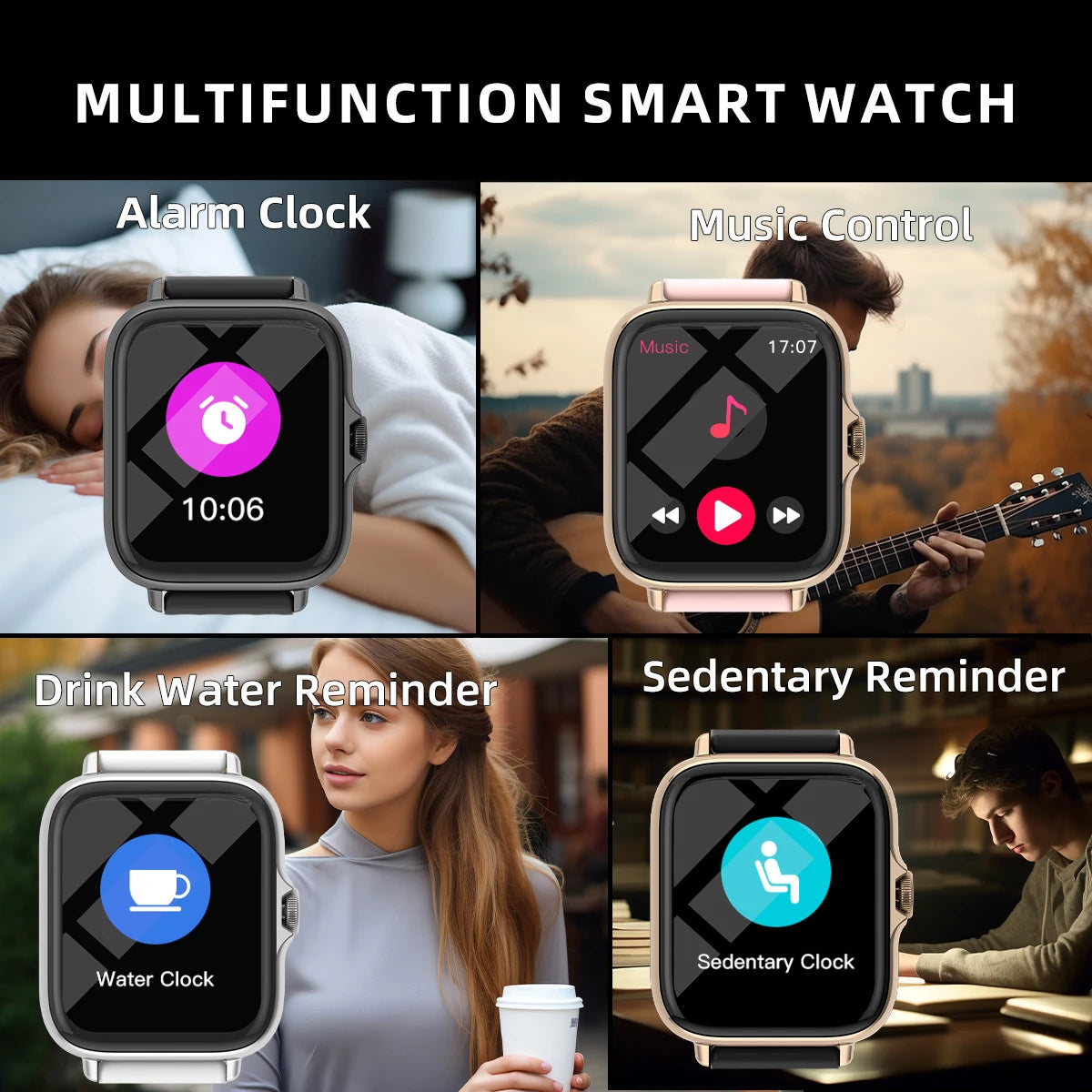 1.83'' Waterproof Smart Watch with Message an Calling Function & Sleep Monitoring