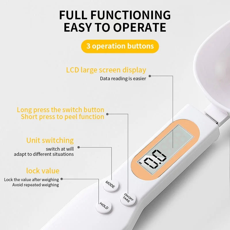 Electronic Kitchen Scale Spoon 0.1g-500g