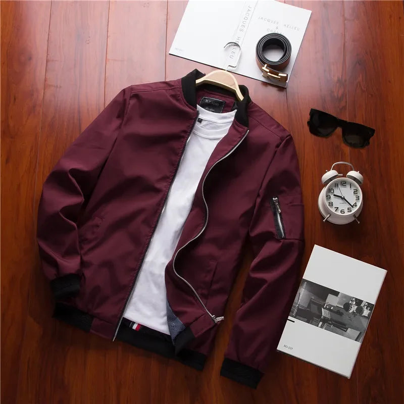 Men's Bomber Zipper Jacket