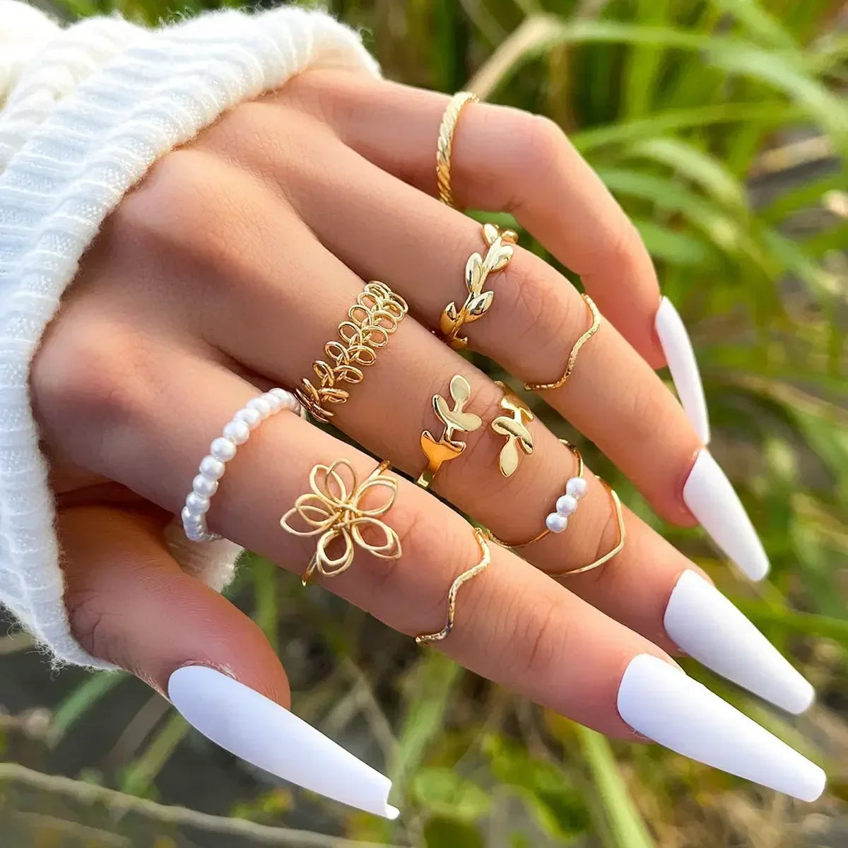 Women's 10 Pcs Rings