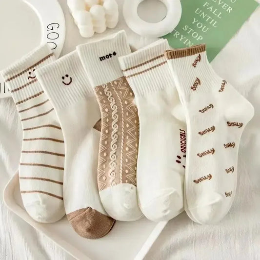 Women's 5 Pairs Cute Comfy Socks