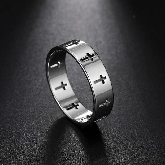 Men's Cross Stainless Steel Ring