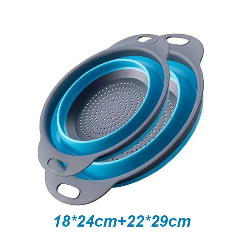 Folding Silicone Drain Basket 2 PCS