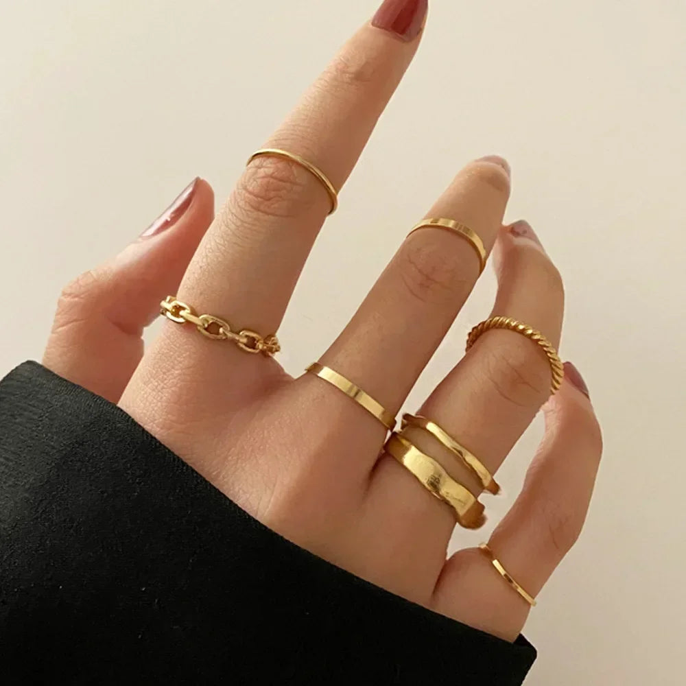 Women's 10 Pcs Rings