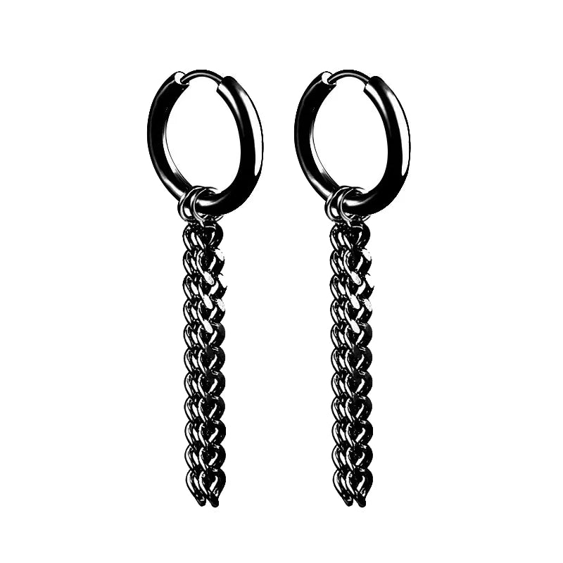 Men's 1 Pairs Stainless Steel Earrings