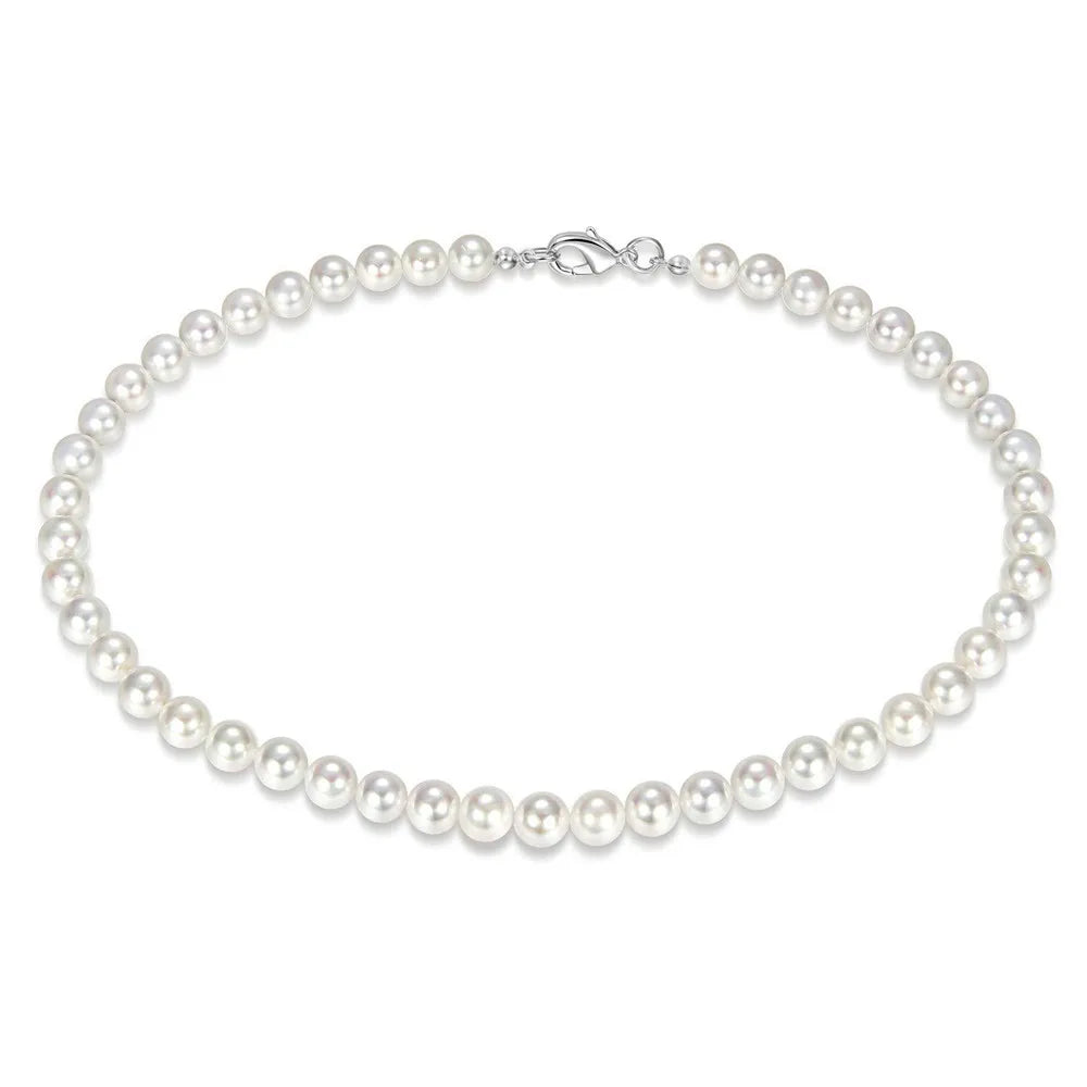 Men's White Pearl Necklace