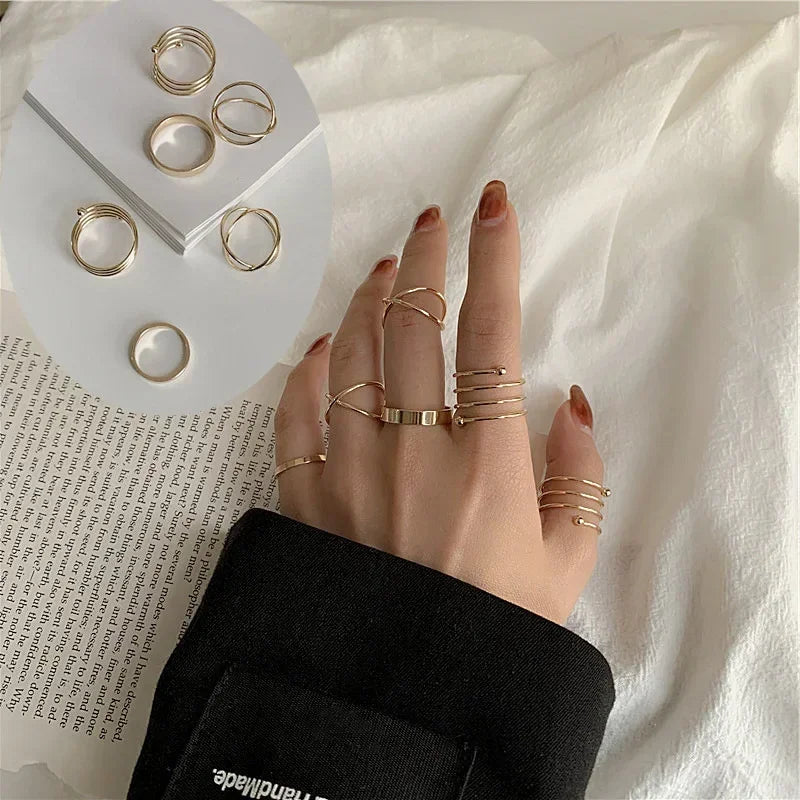 Women's 10 Pcs Rings