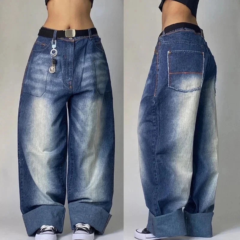 Women's Mid Waist Baggy Jeans