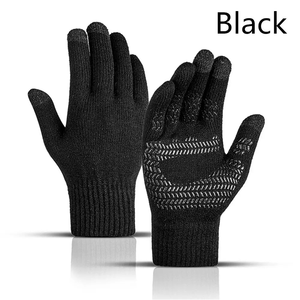 Thick Knitted Gloves For Men & Women, Phone Screen Touch