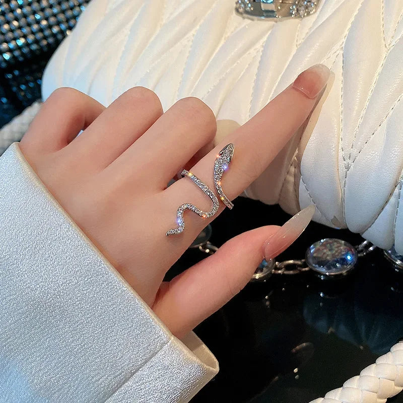 Women's Heart & Snake Finger Rings