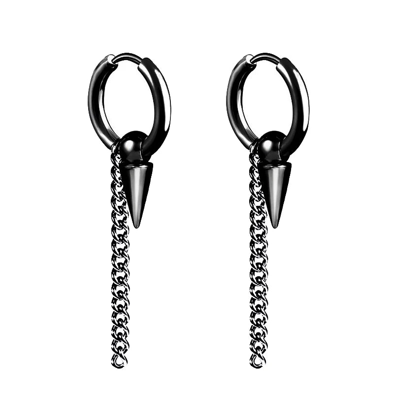 Men's 1 Pairs Stainless Steel Earrings