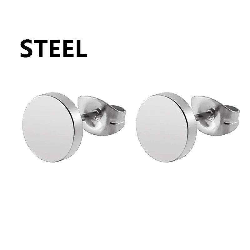 Men's 1 Pairs Stainless Steel Earrings