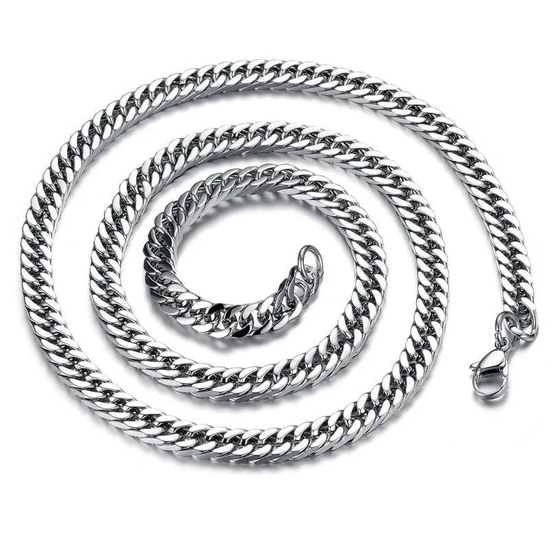 Men's 8mm-14mm Thick Stainless Steel Chain