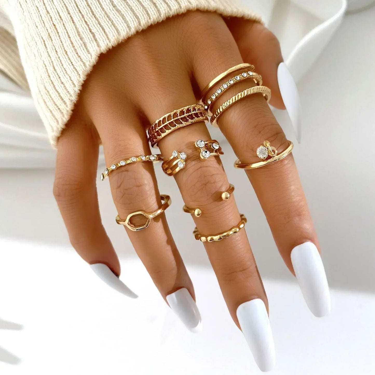 Women's 10 Pcs Rings