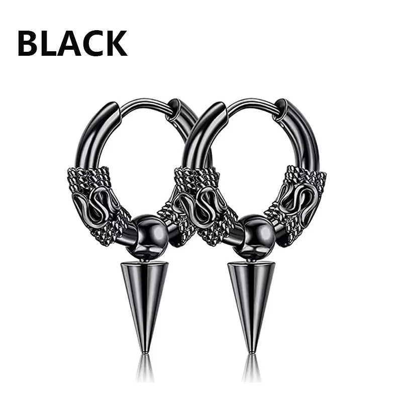 Men's 1 Pairs Stainless Steel Earrings