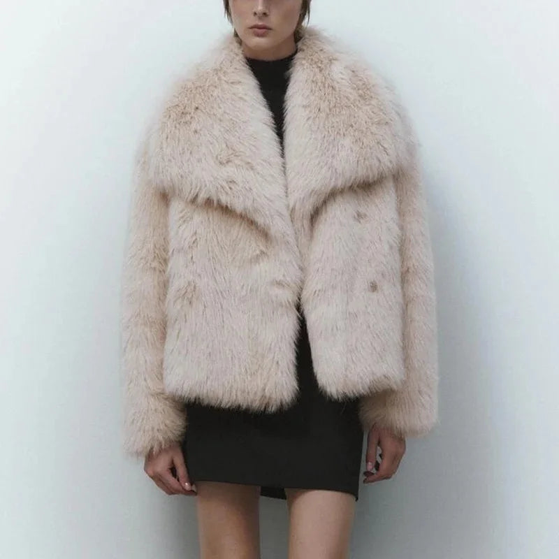 Fluffy Fur Coat Women Luxury