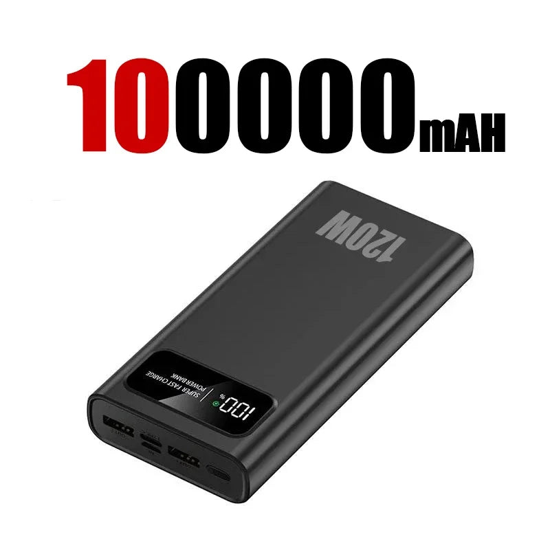 200000mAh Power Bank 120W Super Fast Charging High Capacity