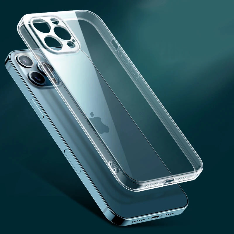 Clear Phone Case For iPhone 11 12 13 14 15 16 Pro X XR XS Max Mini 7 8 Plus SE Silicone