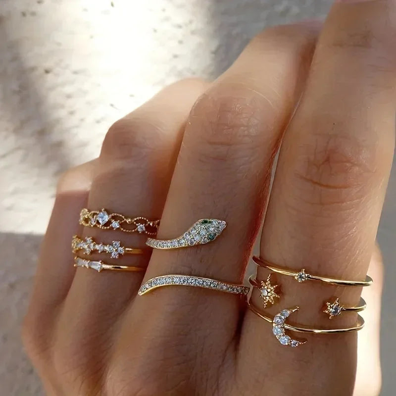 Women's 10 Pcs Rings