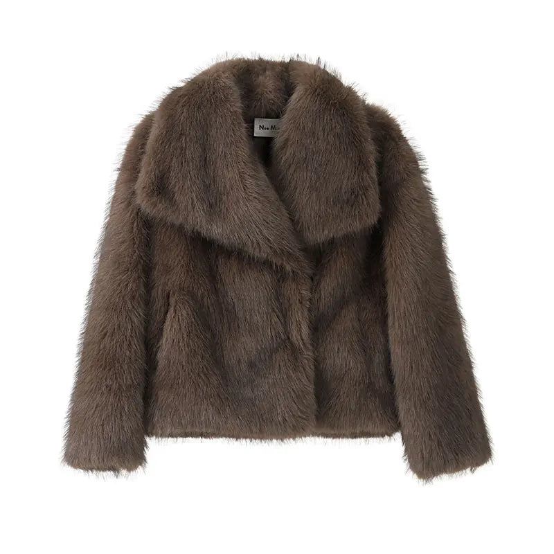 Fluffy Fur Coat Women Luxury