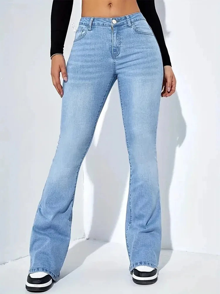 Women's Mid Waist Jeans