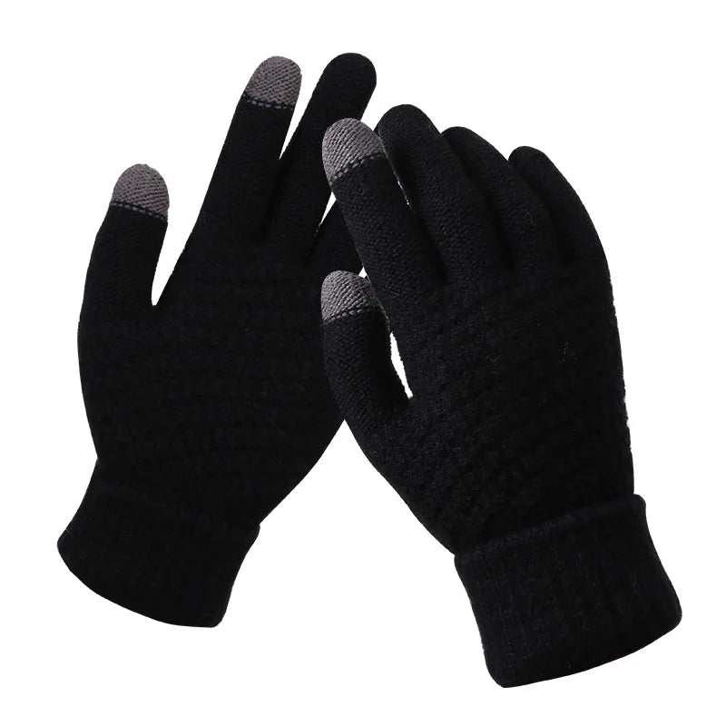 Thick Knitted Gloves For Men & Women, Phone Screen Touch