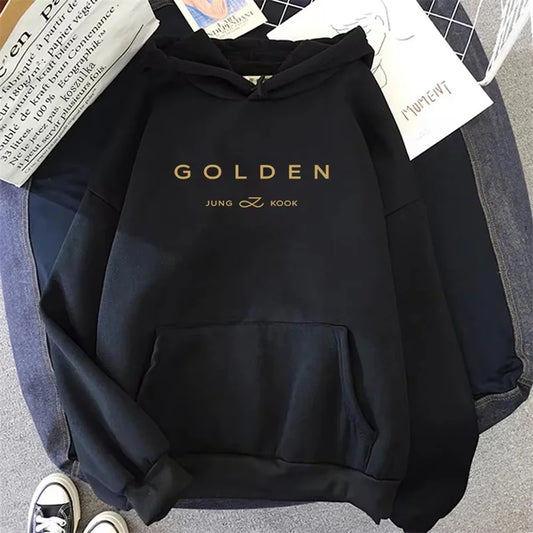 Golden Hoodie Women