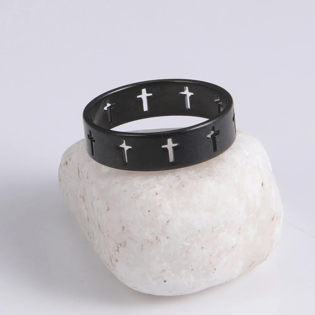 Men's Cross Stainless Steel Ring