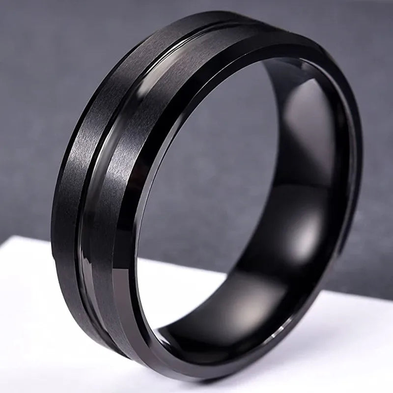 Men's 8mm Stainless Steel Ring