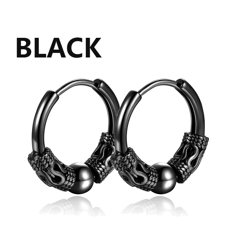 Men's 1 Pairs Stainless Steel Earrings