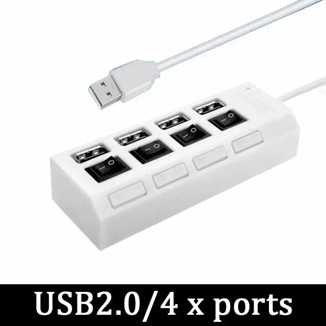 High Speed USB Hub 2.0 Adapter Expander Multi USB Charging Station