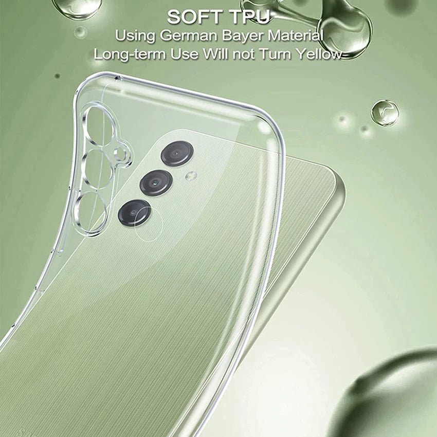 Clear Silicone Case For Samsung Galaxy S24 S23 S22 Ultra S21 FE S20 Plus Note 20 S30 A14 A24 A34 A54