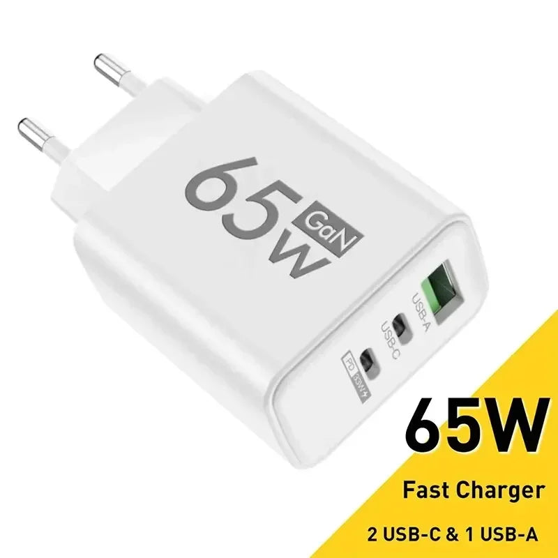 Fast Charging 65W USB Type C Charger PD 3.0