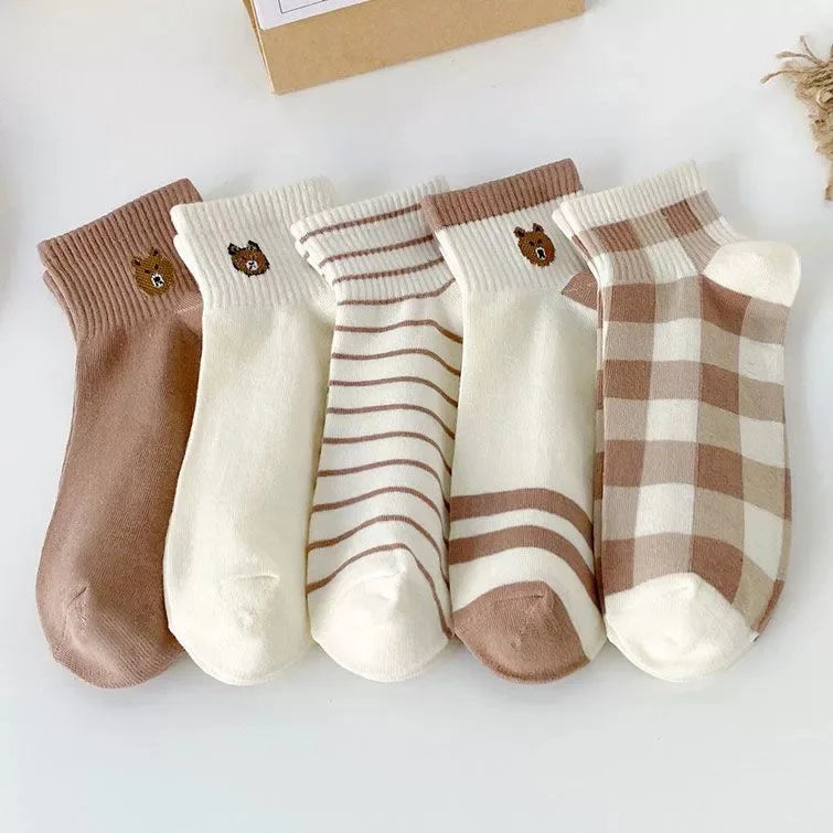 Women's 5 Pairs Cute Comfy Socks