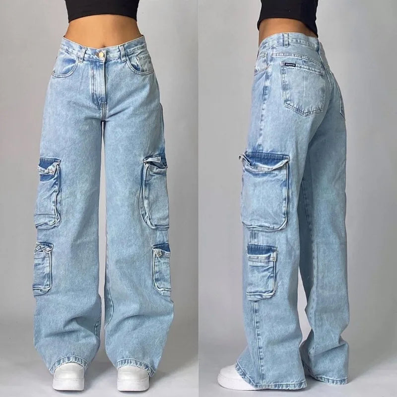 Women's Mid Waist Baggy Jeans