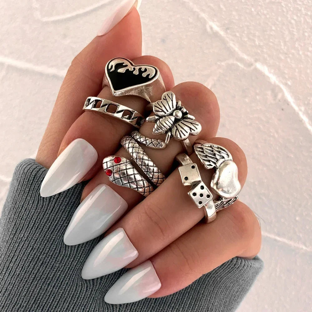 Women's 10 Pcs Rings