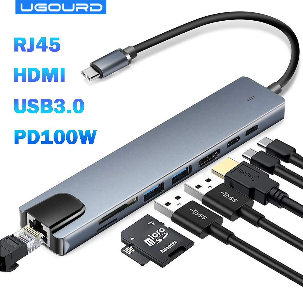 USB 3.0 Type C HUB USB C Docking Station to HDMI 4K 30HZ Type C