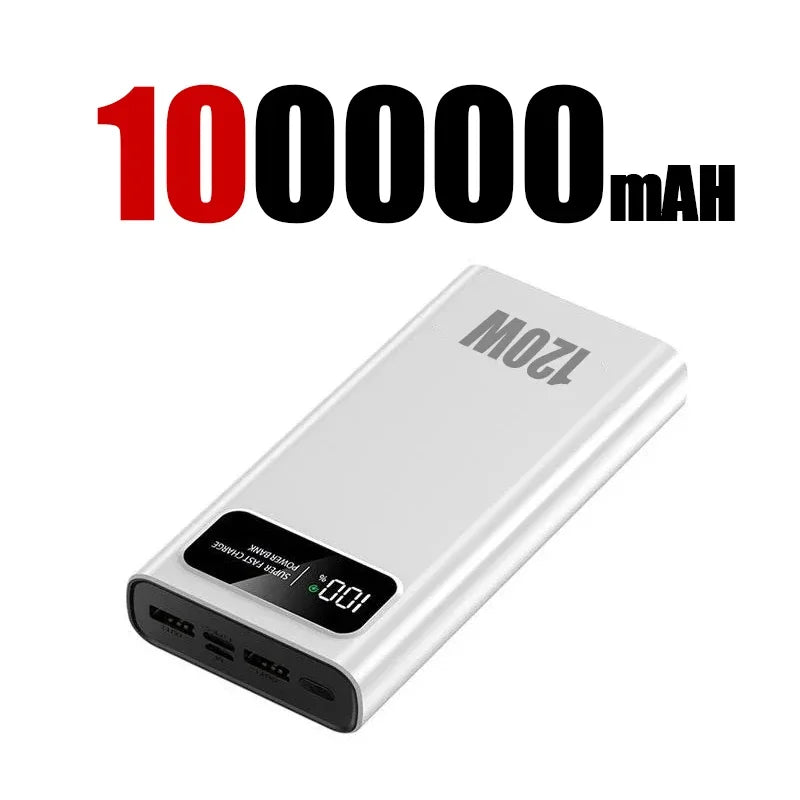 200000mAh Power Bank 120W Super Fast Charging High Capacity