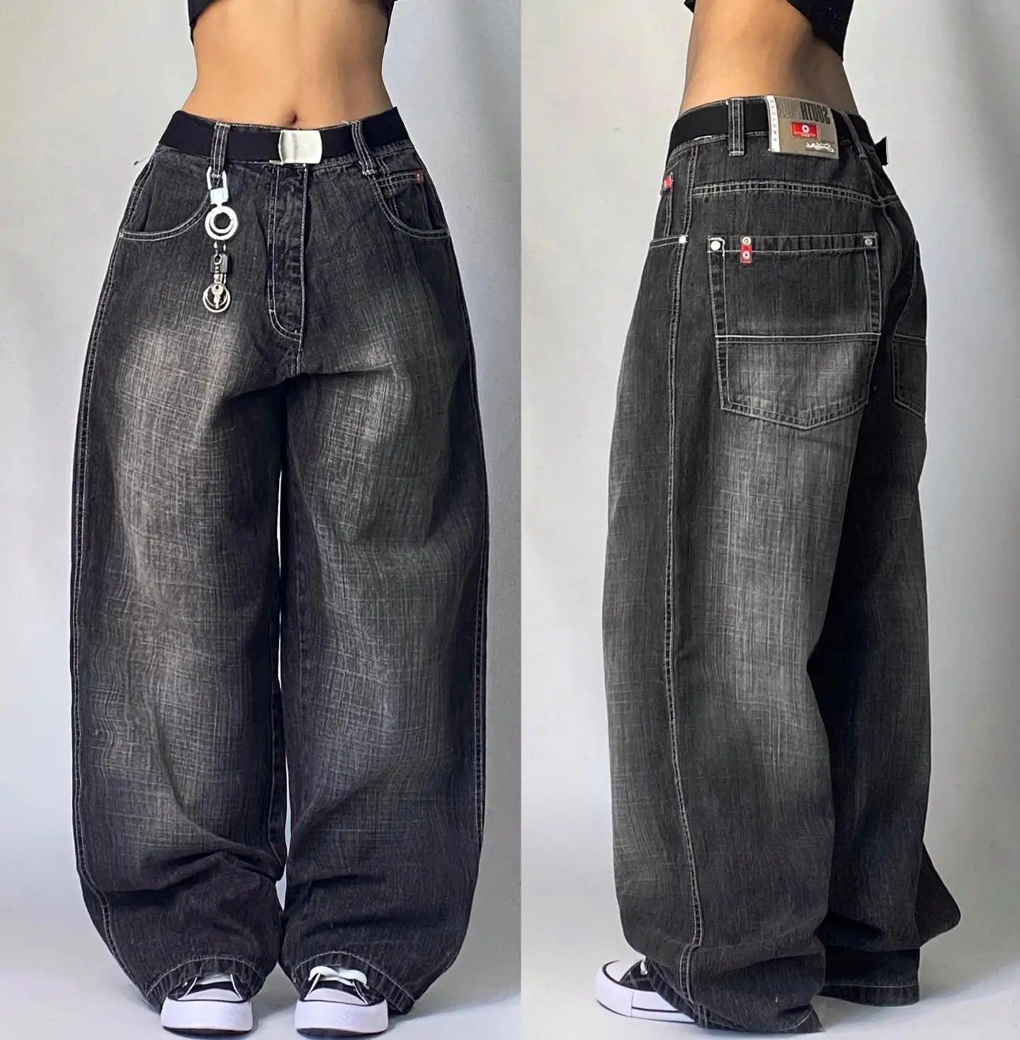 Women's Mid Waist Baggy Jeans